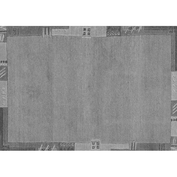 Ahgly Company Indoor Rectangle Abstract Gray Modern Area Rugs, 7' x 10'