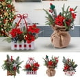 thumbnail image 1 of Adornos Navideños de Escritorio Estilo Campestre con Diseño de Rama de Lino y Bayas | Material Plástico | 1 X Adorno para Árbol de Navidad, 1 of 7