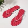 thumbnail image 3 of Xucatan Women's Clear Strap Flat Sandals, Transparent PVC Low Heel Slippers with Embossed Texture, Breathable Casual Summer Shoes, Versatile Colorful Design for Spring Outdoor Gift, 3 of 9
