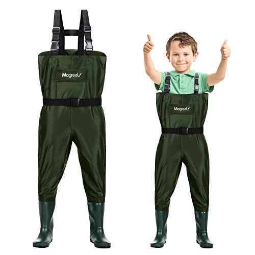 Gonex Kids Chest Waders Waterproof Nylon/PVC Youth Waders with Boots ...