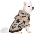 thumbnail image 2 of Fotbe Funny Chicken Print Small Dog Sweater Hoodies Pet Grey Hooded Soft Fleece Sweatshirts with Pocket Fall Winter Puppy Cat Sweaters Warm Clothes-XX-Large, 2 of 7