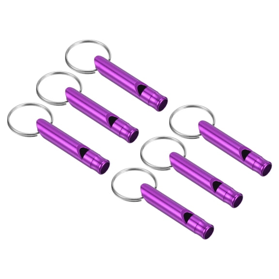 Uxcell Safety Whistle, Aluminum Outdoor Survival Whistle for Hiking, Purple