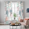 thumbnail image 5 of Cartoon Cat Kitchen Curtains 84 Inch Length, Funny Cute Colorful Animal Pet Grommet Top Bedroom Living Room Curtains, Light Filtering Cafe Curtain Drapes 2 Panels Set 84''x84'', 5 of 9