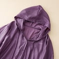 thumbnail image 3 of Zunfeo Sun Protection Clothing Women Lightweight Cotton Linen Blouse Hooded Summer Button Down Shirts Purple, 3 of 4