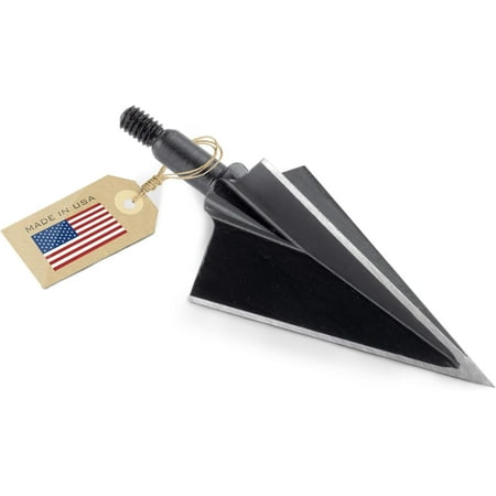 VPA 11/4 3 Blade 175 Grain 3-Blade Broadhead Screw-in 1045 Carbon Tool Steel 50-52 Rockwell 3 Pack Made in The USA