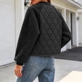 thumbnail image 5 of TRUNZI Women's Fleece Quilted Bomber Jackets Long Sleeve Zip Up Jackets for Fall Winter with Pockets, 5 of 9
