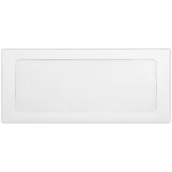 LUXPaper #10 Full Face Window Envelopes, 4 1/8 x 9 1/2, Bright White, 50/Pack