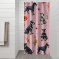thumbnail image 2 of Schnauzer Dogs and Pioneer Flower Shower Curtain 36"x72" ,Bathroom Decorative Shower Curtains Set with 12 Hooks,Modern Waterproof Washable Shower Curtain, 2 of 6