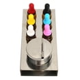 thumbnail image 4 of Juego de 6 frascos cuentagotas ámbar con soporte de vidrio de 10 ml, a prueba de fugas para líquidos, aceites esenciales y perfumes., 4 of 14
