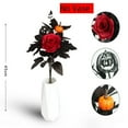 thumbnail image 3 of XINGXIANG 45cm Pumpkin & Black Rose Arrangement - Halloween Floral Picks Flowers with Red Roses and Black Foliage, Gothic Fall Centerpiece for Table Decor,Halloween Decorations, 3 of 5