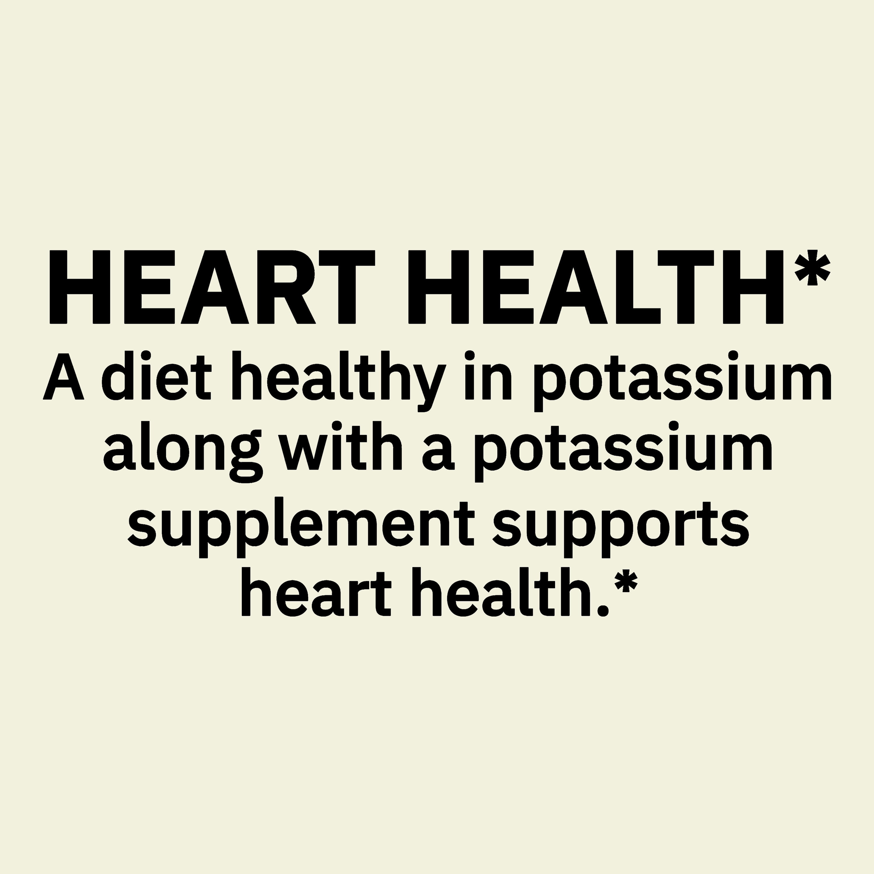 Spring Valley Potassium Heart Health Dietary Supplement Caplets, 99 mg, 250 Count