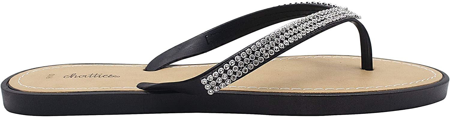 ladies black sparkly sandals