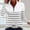 Gray, variant on QUNYINEY Women Tops Casual Long Sleeve Spring Striped Shirt Quarter Zip Mock Neck Pullover Loose Fit Shirts for Women Trendy