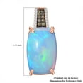 thumbnail image 6 of LUXORO AAA Opal Champagne Diamond Cushion 14K Rose Chunky Solid Real Gold Jewelry Pendant for Women Jewelry Ct 8.58 I3 Clarity Engagement Anniversary Wedding Promise Birthday Gifts for Women, 6 of 8