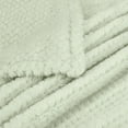 thumbnail image 3 of PiccoCasa Flannel Fleece Throw Blanket Waffle Microfiber Fuzzy Blanket Bed, Aqua 30"x40", 3 of 6