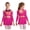 Hot Pink, variant on Aislor Kids Girls Cheer Leader Uniform Long Sleeve Cheerleading Dance Dress Party Royal Blue 16