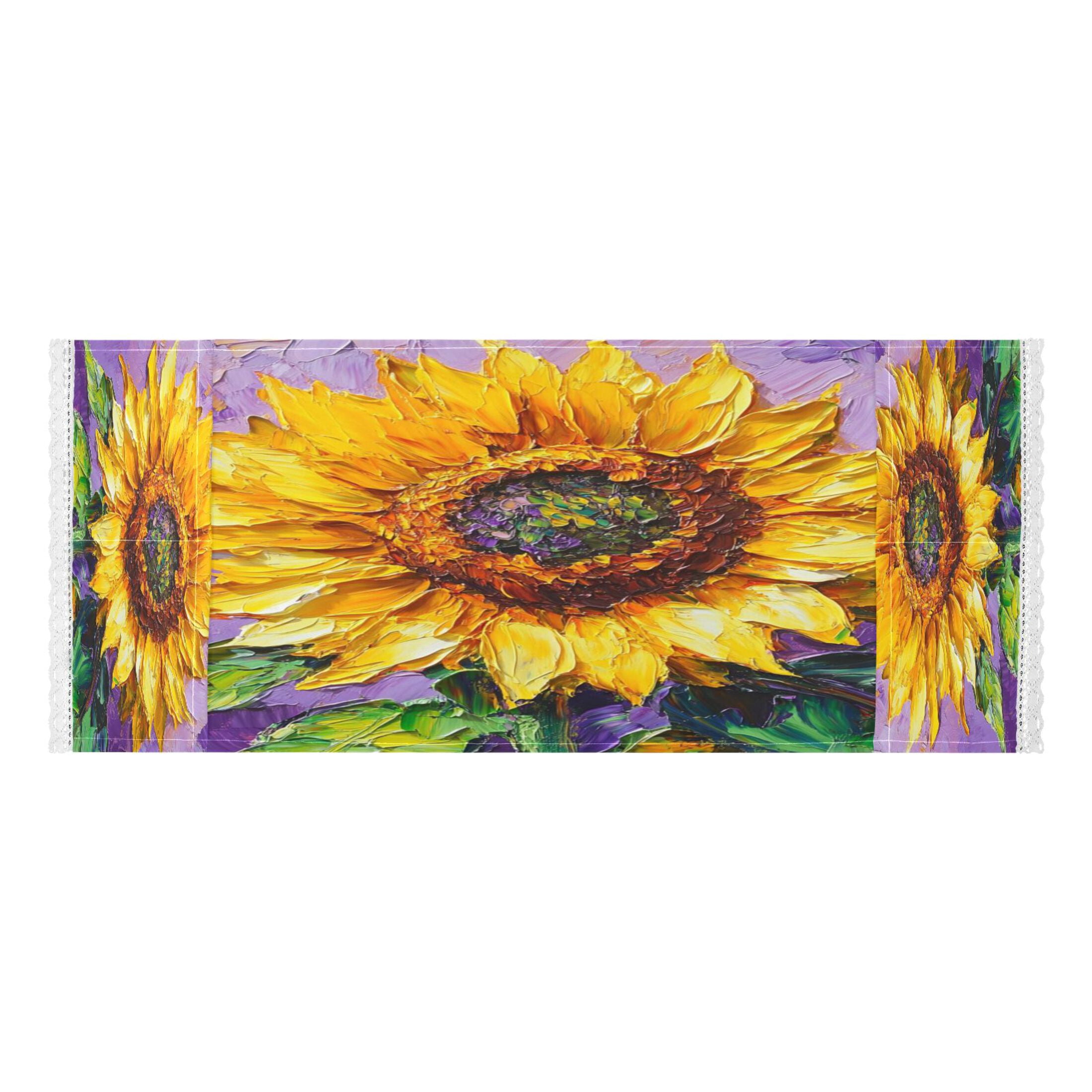 WOBOGO Bright Yellow Sunflower Washing Machine Cloth Dryer Refrigerator Top Cover Protective Non-Slip Mat For Kitchen Laundry