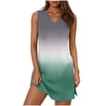 thumbnail image 2 of Liquidation d'Été 2025! Robe Grande Taille pour Femmes, Liquidation d'Été pour Femmes, Robe d'Été Sexy Mode Imprimée Sans Manches Col en V, 2 of 5
