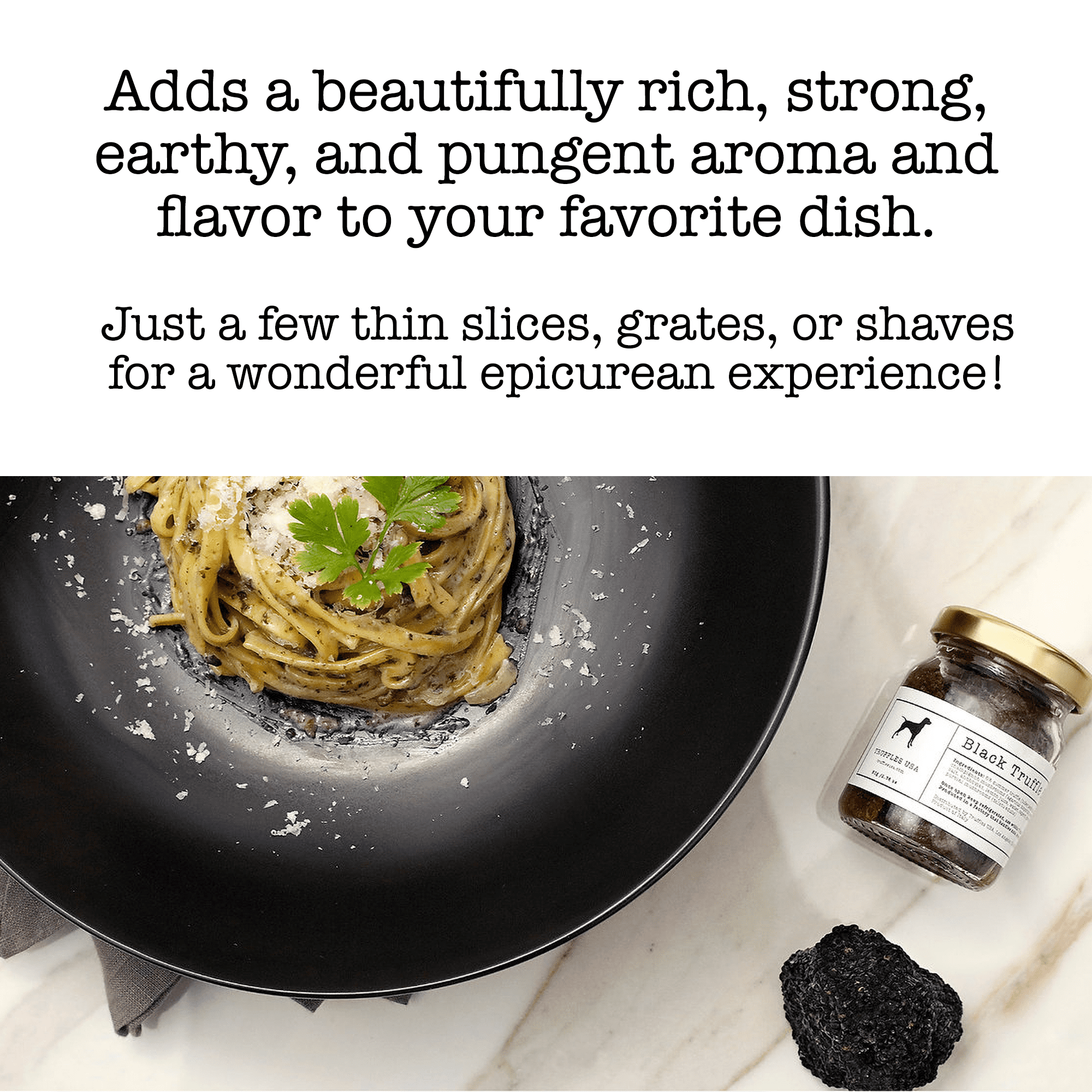 TRUFFLES USA Whole Black Truffles, Italian Truffle Seasoning,1.76 Oz.