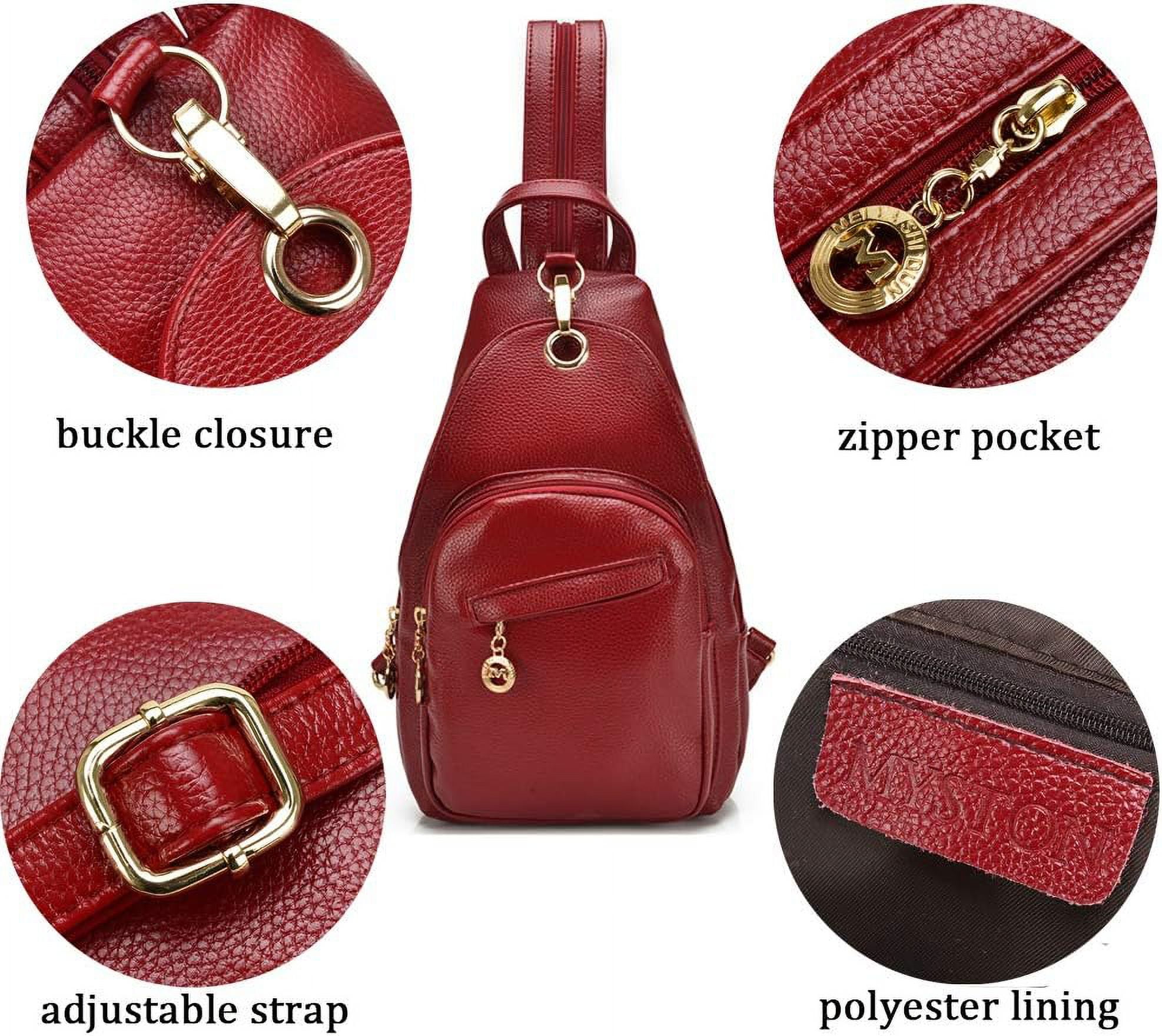 5474 Sling Bag Leather Backpack Small Convertible Backpack Purse Travel Amazon.com: CLUCI Sling Bag for Women Leather Women main image 4