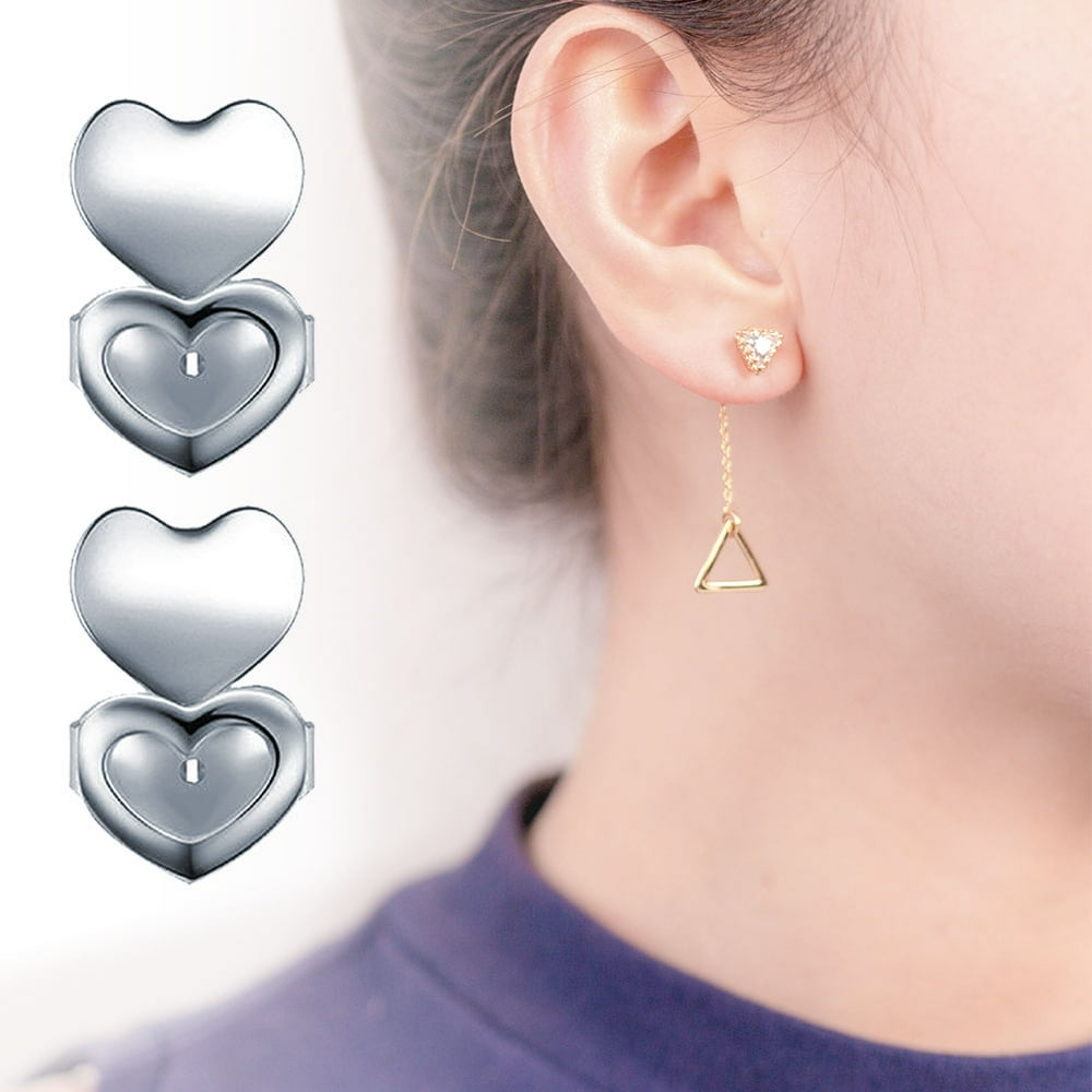 EECOO EECOO 3 Colors 1 Pair / Set Earrings Back Ear Stud Nut Lifters