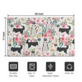 thumbnail image 5 of Husky Dog Flower Floral Door Rugs,Washable Non Slip Door Mats Indoor,Decorative Door Mats,Entry Mat Indoor for Entrance,Bedroom,Kitchen,Bathroom,17"x30", 5 of 6