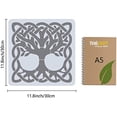 thumbnail image 2 of Tree of Life Stencil Celtic Knot Template Square Large Reusable Plastic Stencils Sign for Painting on Wood Wall Scrapbook Card Floor and Tile Drawing DIY Home Decor Crafts, 2 of 9