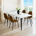 thumbnail image 1 of Homy Casa 63 inch Dining Set for 4, Large Table with Upholstered Chairs, 1 of 10