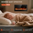 thumbnail image 6 of CRZOE 36 inch Recessed and Wall Mounted Electric Fireplace, Ultra Thin ad Low Noise, Fit for 2 x 4 and 2 x 6 Stud, Remote Control with Timer,Touch Screen,Adjustable Flame Color and Speed, 6 of 7