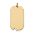 thumbnail image 1 of 14K Yellow Gold Plain .009 Gauge Engraveable Dog Tag w/Notch Disc Charm, 1 of 2