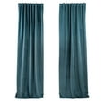 thumbnail image 5 of 3S Brother's Solid Luxury Matte Velvet Soft Curtains Set of 2 Panels Hanging Back Tap & Rod Pocket Home Décor Bedroom Kitchen Office Windows Room Darkering ( Azure-Cerulean-52"x63"), 5 of 6