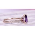 thumbnail image 3 of Natural Amethyst Ring,14k Rose Gold,Christmas Gift For Beloved, 3 of 6