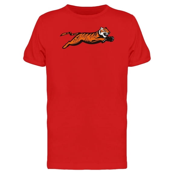 Cool Tiger Jumping Mascot Tee Men's -Image by Shutterstock