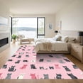 thumbnail image 3 of ODIKA 6'x9' Machine Washable Non-Slip Area Rug, Kawaii Pink High Traffic Rug, Pink, 1056350, 3 of 7
