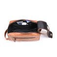 thumbnail image 4 of Aaron Leather Goods Leather Toiletry Bag Brown 10.5 Inch Unisex Groomsmen Gift Gingerbread, 4 of 13