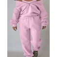 thumbnail image 3 of Casual Matching Two-piece Set, Zip Up Sweatshirt  & Solid Sweatpants Outfits, Women's Clothing, 3 of 6