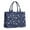 Dark Blue Christmas, variant on Large Capacity Tote Bag,Dark Blue Christmas Snowflake Pattern Handbag Fashion Luxury Tote Bag,15.7"x13"x 5.1" Inches,Laptop Compatible