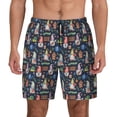 thumbnail image 2 of Goofa Garden Gnomes Printed Men's Swim Trunks Board Shorts Quick Dry Mens Swimming Trunks with Compression Liner,Breathable Fit Hawaii Beach Shorts-X-Large, 2 of 9