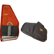 Oscar Schmidt 21 Chord Classic Autoharp, OS21CQTR Trans Red, with Matching Gig bag, OS21CQTR-AC445