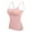Pink, variant on Women's Camisole with Shelf Bra Adjustable Spaghetti Strap Tank Tops Basic Undershirts Strap Cami Layering Top