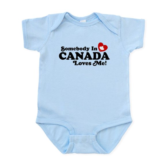 CafePress - Somebody In Canada Loves Me Infant Bodysuit - Baby Light Bodysuit, Size Newborn - 24 Months