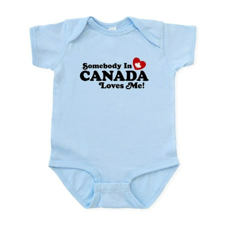 

CafePress - Somebody In Canada Loves Me Infant Bodysuit - Baby Light Bodysuit Size Newborn - 24 Months