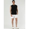 thumbnail image 4 of Pantalones cortos de natación con forro de malde color sólido con cintucon cordón de Color Blanco paHombre 36, 4 of 6