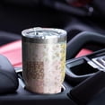 thumbnail image 5 of 30oz Pioneer Flower Floral Print Pattern Tumbler, Double Wall Vacuum Insulated Cup, BPA-Free Leak Proof Lid & Reusable Straws, Hot 12h, Cold 34h, 5 of 6