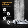 thumbnail image 4 of Afaoiry Handheld Showerhead High Pressure 10 Spray Modes Shower Head w/ Magnetic Docking Brackets, 4 of 7