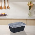 thumbnail image 3 of Disposable Food-Grade Plastic Lunch Boxes, 10-Pack Rectangle Containers with Lids, Microwave-Safe for Meal Prep and Takeout, 3 of 6
