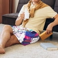 thumbnail image 5 of Naloa Colorful Bulldog Men's Short Pajama Pants, Pj Shorts, Lounge Comfort Shorts-Medium, 5 of 6