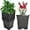 Black, variant on netuera 20gal Heavy Duty Premium Black Plastic Nursery Plant Container Garden Planter Pot