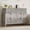 Gray, variant on Holliwill 6 Drawer Dresser for Bedroom, Fluted Dresser Chest of Drawers for Living Room, Hallway, Gray