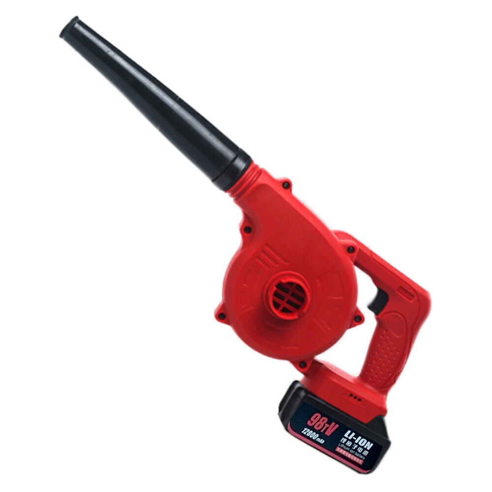 Portable Cordless Blower Handheld High Speed Leaf Blower Cordless with Battery And Charger 20v/12800mah also for Car (Red)